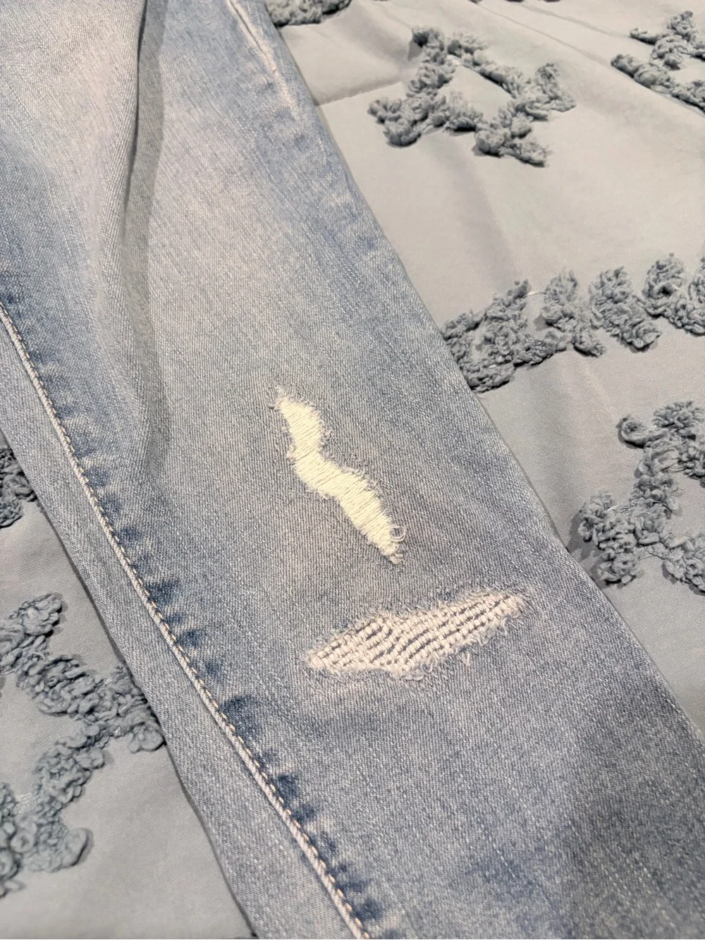 GAP Light Blue Distressed Stretch Jeggings Kids Jeans